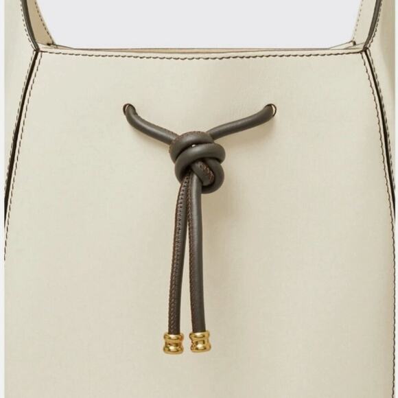 Tory Burch Spaghetti Strap Hobo Bag – Cement, One Size - Picture 3 of 3